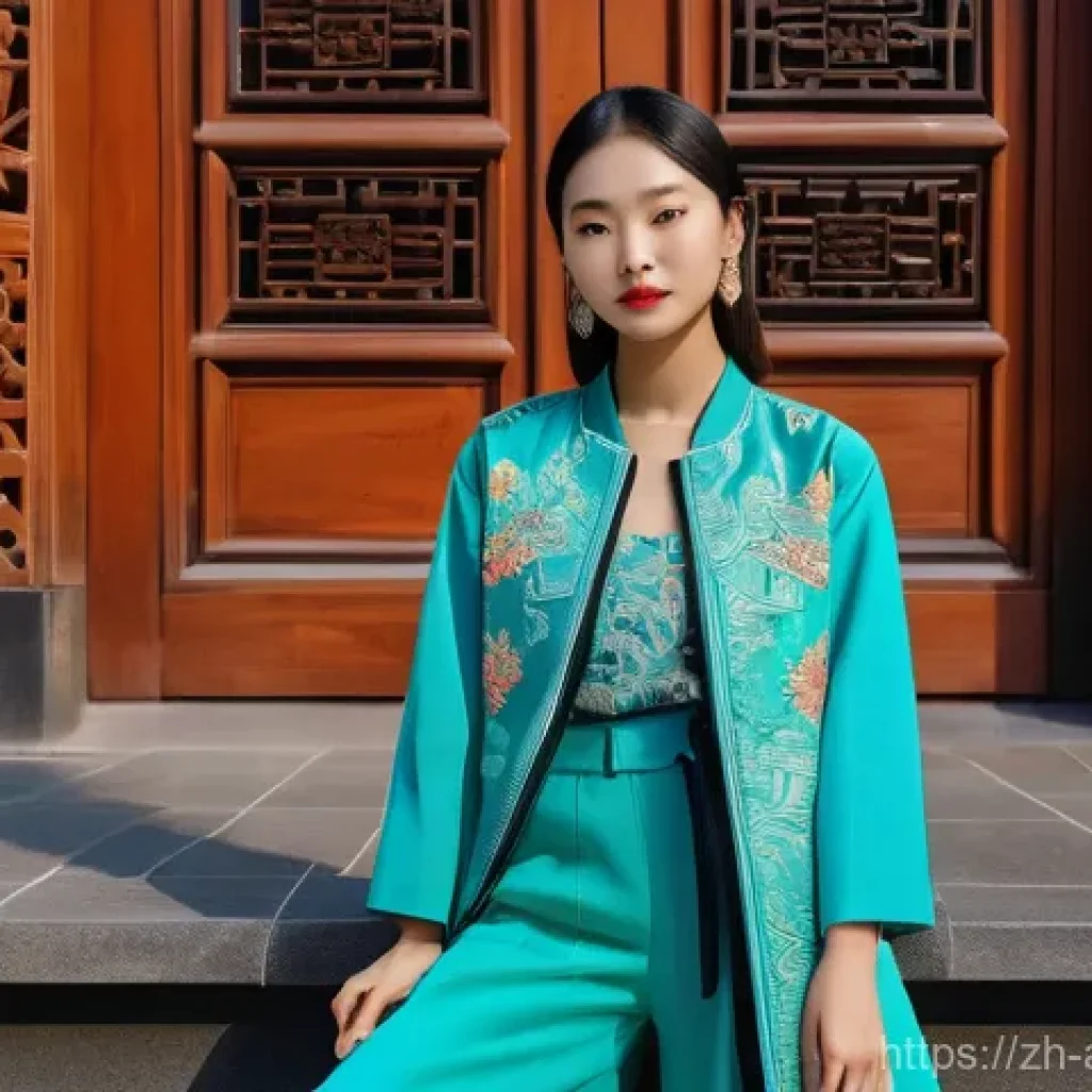 문화적 다양성 - **Prompt:** A vibrant and confident Gen Z young woman, in her early twenties, is posing stylishly ou...