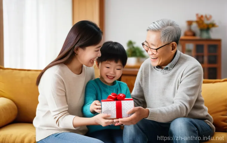 마르셀 모스와 선물경제 - The Warmth of Traditional Gifting and Connection** A heartwarming scene depicting a multi-generation...